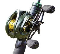 Teksome Bait Caster Reels | 8Kg Max Drag Baitcasting Reel Tool - Lightweight Bait Feeder Spinner Tackle Accessory for Enthusiasts Beginners Professionals