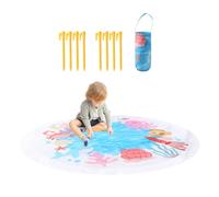 Teksome Beach Puddle Pool - Foldable Beach Puddle Mat with Storage Bag,Portable Travel Mat with Ground Spikes 2-in-1 Cartoon Water Toy for Family Lake Camping Vacation Park Backyard Outdoor Garden