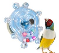 Teksome Bird Toy - Parrot Toy Wheel Rotating Rattle | Colorful Wheel Rattle, Birds Gym Activity Center, Interactive Cage Accessories