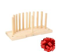 Teksome Bow Maker Tool for Crafts - Wooden Bow Maker for Wreaths with 12 Positioning Rods,Double-sided Ribbon Bow Machine, Bow Making Supplies for Ribbon Wreath Ornaments Wrapping