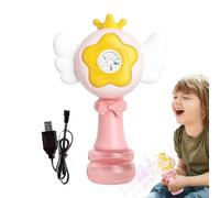 Teksome Bubble Wand Machine,Swing Dance Bubble Wands With LED Light for Kids | Blower Maker Machine With Ergonomic Handle for Backyards Parks Amusement Parks Beaches