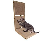Teksome Cardboard Scratchers for Indoor Cats - L-Shape Scratch Pad for Cats,Vertical Cat Scratching Board Post for Indoor Cats Small Pets Scratching Supplies