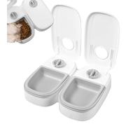 Teksome Cat Feeder - 350ml Battery Powered Feeding Storage | Detachable Automatic Dog Food Dispenser - for Treat Snack Indoor Outdoor Home Living Room Balcony Puppy Medium Large