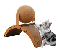 Teksome Cat Scratch Ball,Cat Scratch Board | Interactive Kitten Toy with Corrugated Base Vertical Scratcher for Apartment Rest Play Multi-cat Patio Window Living Room Outdoor Senior