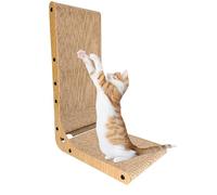 Teksome Cat Scratch Board - L-Shape Scratch Pad for Cats | Vertical Cat Scratching Board Post for Indoor Cats Small Pets Scratching Supplies