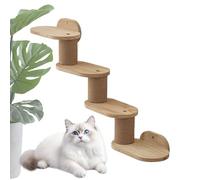 Teksome Cat Wall Shelves - Wall Mounted Cat Shelves,Wooden Floating Climber Ladder Stairs Scratcher Tower Station Playground for Indoor Windowsill Ceiling