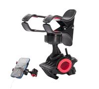 Teksome Cell Phone Bike Mount | Firmly Clamp Bike Cell Phone Holder | 360 Degree Rotation Adjustable Accessories for Mountain Cycling Navigation Electric Scooter Motorcycle Men Women Teens