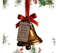 Teksome Christmas Bells - Bible Bell Ornaments Christmas Decor for Trees,Religious Pendant Holiday Decor for Farmhouse Outdoor Garden Shelf Bedroom Fireplace Window Wall Patio Yard