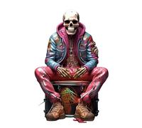 Teksome Cool Skeleton Figurines | Skeleton Halloween Decor | 15cm Rock Band Skeletons Statue Ornaments | Halloween Skulls Figurines | Skeleton Figurines Gothic Home Decor