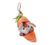 Teksome Easter Bunny Stuffed Animal, Bunny Charm Pendant, Soft Skin-Friendly Multi-Functional Ornament Carrot Cuddle for Family Friends Colleagues