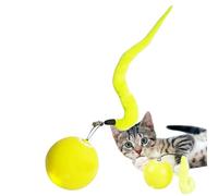 Teksome Electric Cat Toy,Automatic Rolling Smart Pet Toy | Cute Cat Toy, Portable Kitten Ball for Exercise, Playing, Relaxing, Entertainment