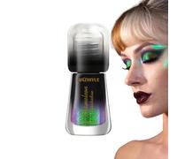 Teksome Glitter Liquid Eyeshadow,Metal Colors Liquid Shimmer Eyeshadow | Eye Makeup Supplies Highly Pigmented Christmas Halloween Makeup for Girls Women Females