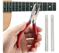 Teksome Guitar String Pliers | Guitar String Wire,Ergonomic Design Guitar Bridge Pin Puller, Fret Flat Nose Plier Restringing Tool For Bass Guitar