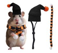 Teksome Halloween Hamster Costume - Cute Halloween Outfit for Dwarf Hamsters | Pet Accessories Headwear for Festival Christmas Birthday Parties Gatherings Indoor Play Photography