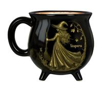 Teksome Halloween Mug,Witch Cat Ceramic Latte Cups - Decorative Cauldron Mug Gothic Tea Coffee Dinnerware for Friends Family Halloween Gathering Home Ghostly Nights Spooky Events