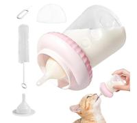 Teksome Kitten Milk Bottle,Puppies Nursing Bottle | Detachable Easy to Clean Silicone Feeding Nipple Puppy Bottles for Raccoons, Pets Aged 0-45 Days
