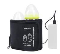 Teksome Milk Warmer for Baby - USB Rechargable Double Bottle Fast Baby Food Heater - Accurate Temp Control Baby Milk Warmers for Most Bottles and Baby Food Jars