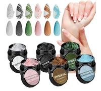 Teksome Nail 3D Gel | 3D Engraved Drawing Nail Gel,Long-Lasting Color Scratch-Resistant Soft Sculpting Accessories for Painting Salon Beginner Family