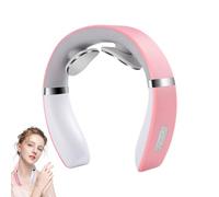 Teksome Neck Massager | Massagers for Neck and Back | Cordless Vibrating Rechargeable 10 Modes Adjustable Portable Device with Heat for Post-Workout Beauty Care Home Travel
