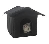 Teksome Outdoor Cat Shelter,Insulated Outside Cat House | Pet Accessories Non-slip Enclosure for Ferals Multi-cat Winter Household Patio Balcony Camping Apartment