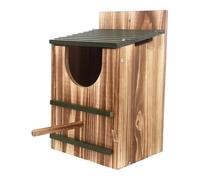 Teksome Owl Boxes for Outside,Wooden Shelter - Carbonized Barn Owl Nesting Box | for Squirrel Birds Pigeon Hummingbird Garden Outdoors Home Porch Winter