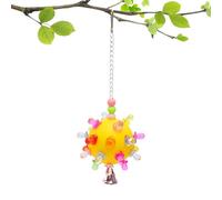 Teksome Parrot Toys for Medium Birds | Colorful Planet Design Chewing Toy,Training Forager Ball Relief Boredom Cage Accessories with Bell for Cockatiels & Budgies