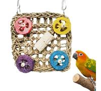 Teksome Parrot Toys | Natural Colorful Bird Toys - Small Animal Accessories For Playground Standing Climbing Foraging Training Inside Cage Outdoor Aviary Home