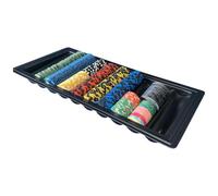 Teksome Poker Chip Tray Organizing PP Trays Stackable Compact Portable