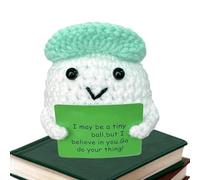 Teksome Positive Golf Ball Crochet Doll,Funny Plush Decoration | 6cm Plush Souvenir, Adorable Stuffed Toy for Christmas, Birthday, Graduation