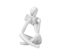Teksome Reading Figurines Home Decor - Aesthetic Sculpture Room Décor,Golden Figurine Reading Book, Modern Home Decor For Living Room Bookshelf Shelf