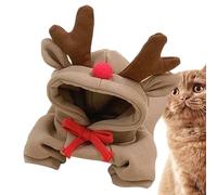 Teksome Reindeer Dog Hoodie | Pet Reindeer Cosplay Dog Cat Costume - Cold Weather Sweatshirt for Small Dogs Cats, Christmas Apparel for Holiday Party