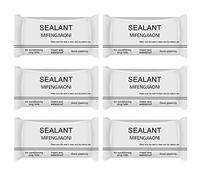 Teksome Sealant Mastic Clay | Waterproof Sealant for Holes - Repair Sealing Clay, Quick Mending Mud for Pipe Connection, Wall Hole, Air Conditioning Holes, 6 Packs