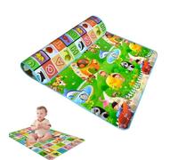 Teksome Toddler Mat - Crawling Game Mats Floor Mat - Alphabet Animal Car Activity Playmats, Large Mats Double Sided for Toddler Boys Girls