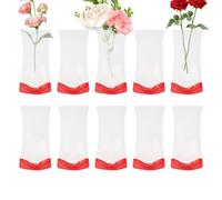 Teksome Unbreakable Vase,Decorative Expandable Clear Modern Flower Vases | 10X Removable Tall Vase, Contemporary Décor, 24X14.5Cm/9.45X5.71 Inches Vase for Dining Table Decor Living Room Bathroom