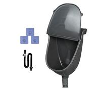 Teksome Wall Mounted Urinal with Lid - Wall Mounted Commercial Urinal with Cover,Spill Proof Flushing Urine Diverter with Hose Bathroom Toilet for Vehicle Home Yard Dorm