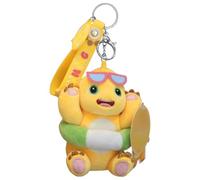 Teksome Yellow Dragon Plush,Cartoon Bag Pendant | Cute Home Decoration, Portable Plush Animal for Living Room, Bedroom, Study