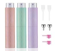 Tekson 8ML Perfume Atomizer Travel (3 PCS), Refillable Cologne Containers, Dispenser Spray Empty Bottle for Mini Sprayer Size