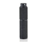 Tekson Perfume Travel Refillable Bottle - 10ml Mini Diamond Cologne Atomizer Spray Refill - Empty Leakproof Fragrance Fine Mist Sprayer Portable - Small Size Twist Sample, Black, 0.3 Ounces
