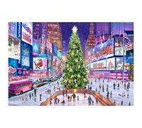 Tektalk 1000 Piece Wooden Puzzle Jigsaw Puzzle for Teens & Adults (Times Square in Christmas)