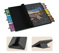 Tektalk 2000 Piece Foldable Jigsaw Puzzle Table with Cover, 3-Tilting-Angle Puzzle Plateau, Super Lightweight Portable Felt Puzzle Board with 6 Sorting Drawers - Dark Gray