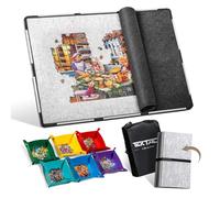 Tektalk 2000 Pieces Foldable Jigsaw Board, Felt Puzzle Mat with Non-Slip Surface & 6 Colored Sorting Trays, Portable Puzzle Storage Saver