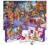 Tektalk Advent Calendar 2024 Christmas Jigsaw Puzzle - 1008 Pieces, 24 Boxes for Adults and Kids - Home Decoration, Gift, Entertainment