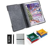 Tektalk Foldable Jigsaw Board, Felt Puzzle Mat with Non-Slip Surface & 6 Colored Sorting Trays, Portable Puzzle Storage Saver, for Up to 1000 Pieces