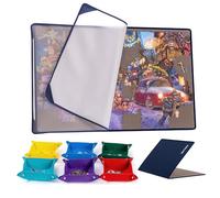 Tektalk Foldable Jigsaw Board with 6 Sorting Trays Portable Jigsaw Mat with Puzzle Dustproof Cover Puzzle Saver, Up to 1500/2000 Pieces (Up to 1000 Pieces, Gray board with 6 colorful trays)