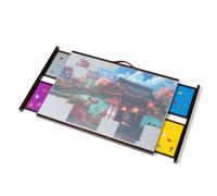Tektalk Integrated Drawer Handles and Frame Design, Portable Jigsaw Puzzle Board with 4 Handless Drawers & a PP Cover, for 1000 Piece Jigsaw Puzzles