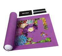 Tektalk Jigsaw Puzzle Roll Mat Puzzle Storage Saver with 2 Elastic Straps Inflatable Tube, Store Jigsaw Puzzles Up to 1500 pcs (Purple)