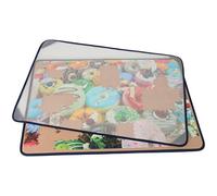 Tektalk Puzzle Board with Dustproof Cover for Storage Puzzle Saver, Non-Slip Surface (Khaki, Up to 1500 Pieces)