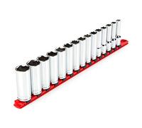 TEKTON 1/2 Inch Drive Deep 6-Point Socket Set, 15-Piece (10-24 mm) | SHD92106