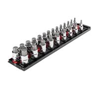 TEKTON 1/2 Inch Drive Hex Bit Socket Set with Rails and Tray, 23-Piece (1/4-3/4 in., 6-19 mm) | SHB92202