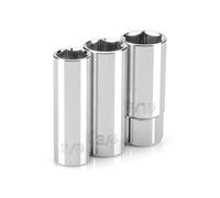 TEKTON 1/2 Inch Drive Spark Plug Socket Set, 3-Piece (5/8, 3/4, 13/16 in.) | SHD92035
